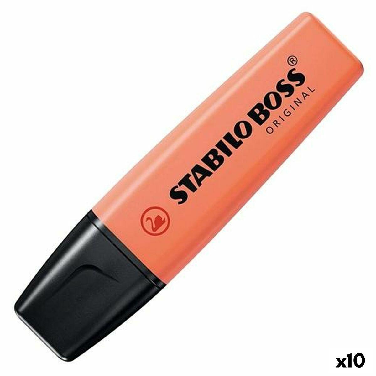 Subrayador Stabilo Coral (10 Unidades)