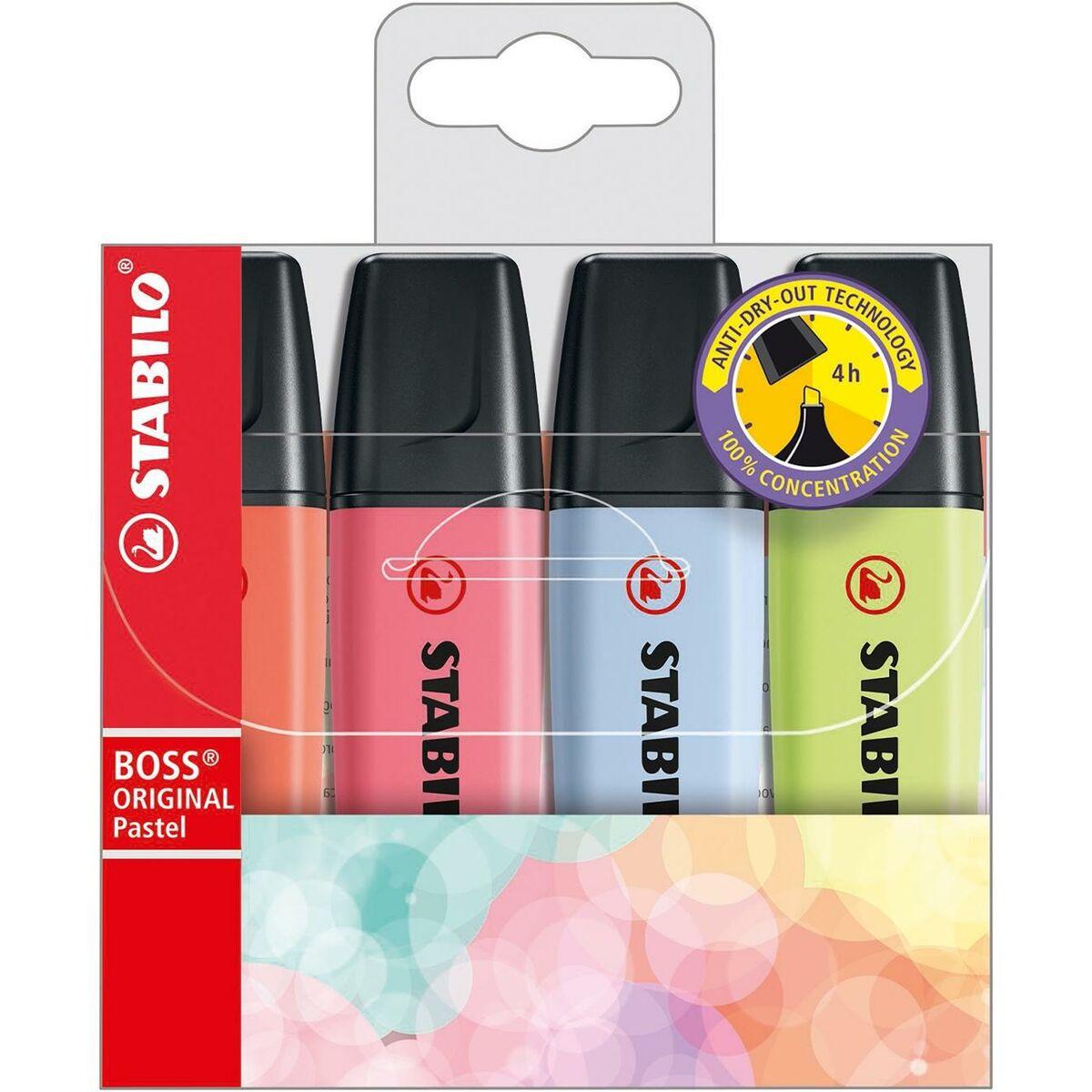 Set de Marcadores Fluorescentes Stabilo 70/4-3 Multicolor (4 Unidades)