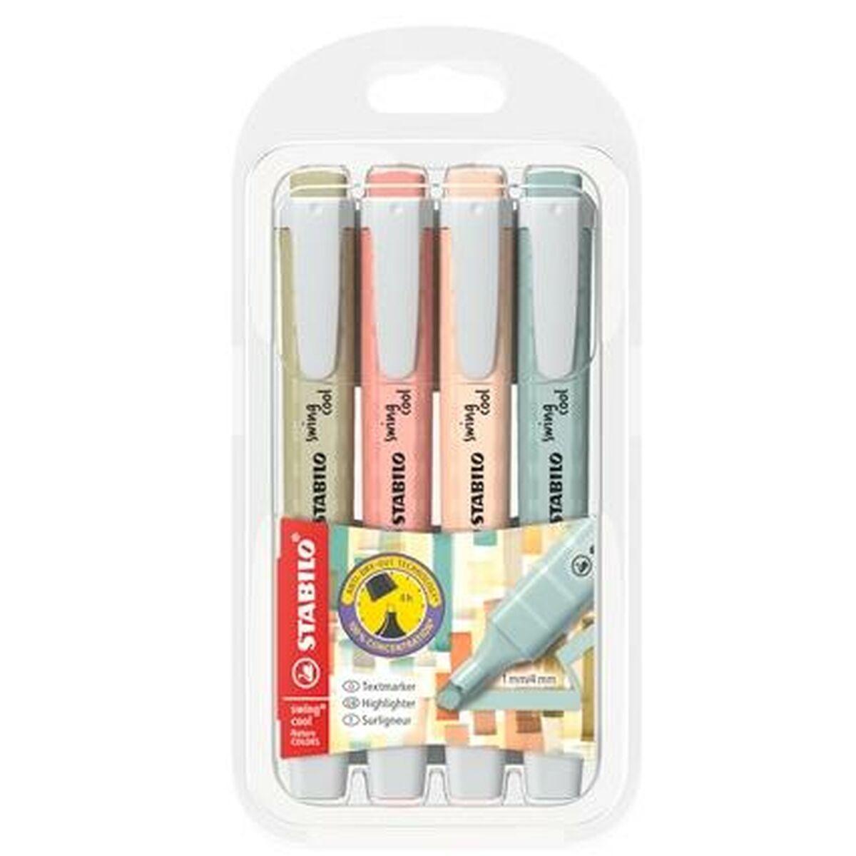 Set de Marcadores Fluorescentes Stabilo Flash Multicolor 4 Piezas