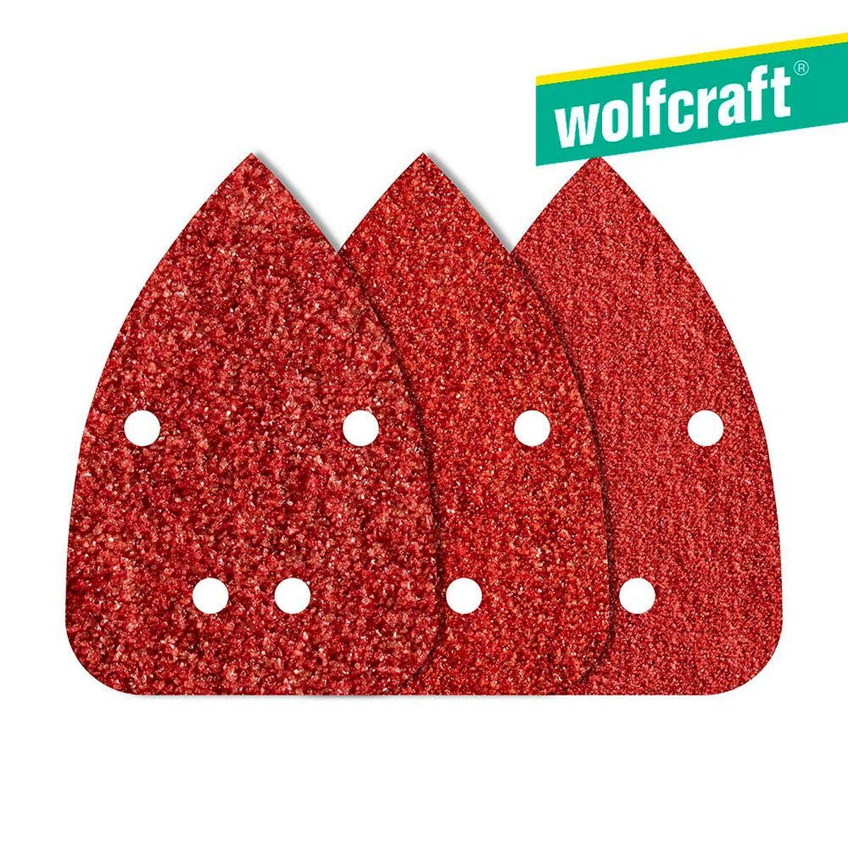 Papel de lija Wolfcraft 1756000 80 g 120 g (10 Unidades)