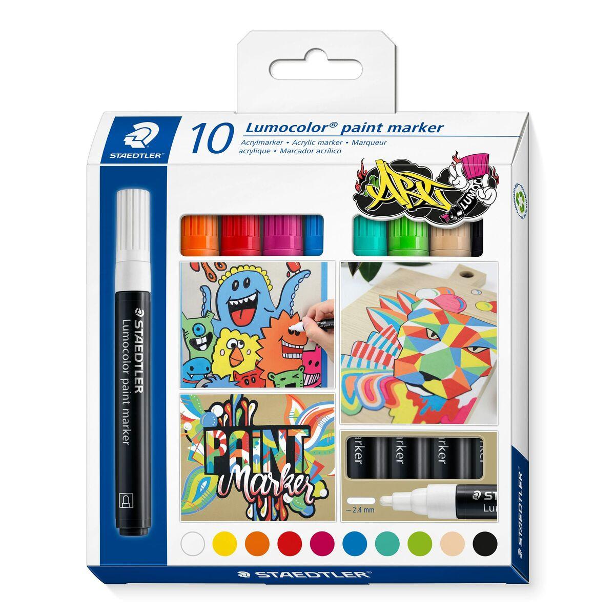 Set de Marcadores Staedtler Lumocolor 349 Multicolor 10 Piezas