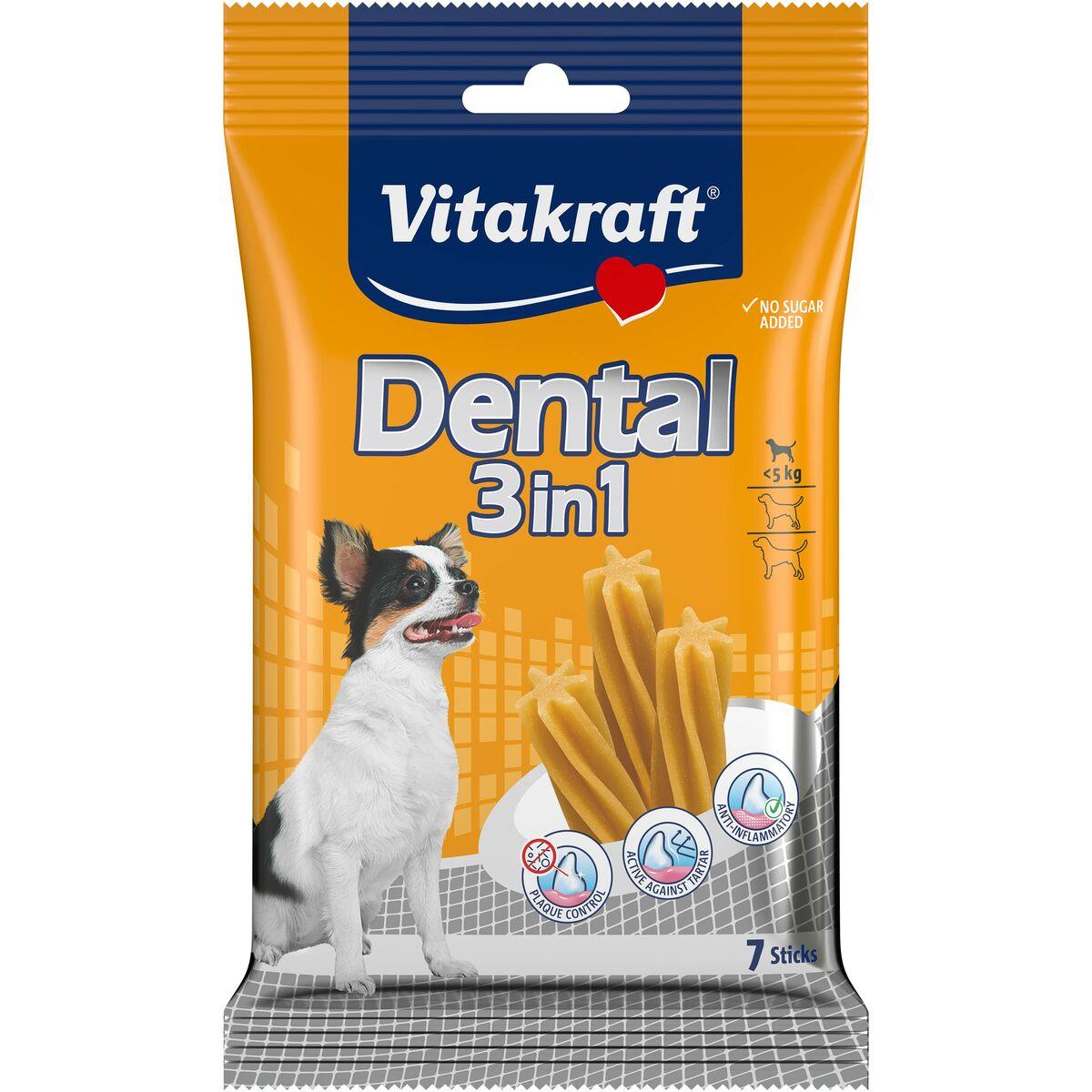 Snack para Perros Vitakraft Dental 3in1 XS 70 g Arroz 7 Piezas