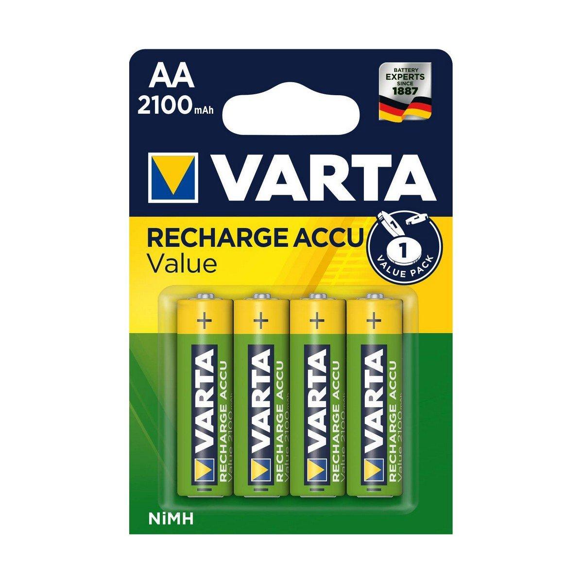 Pilas Recargables Varta Blx4 2100Mah