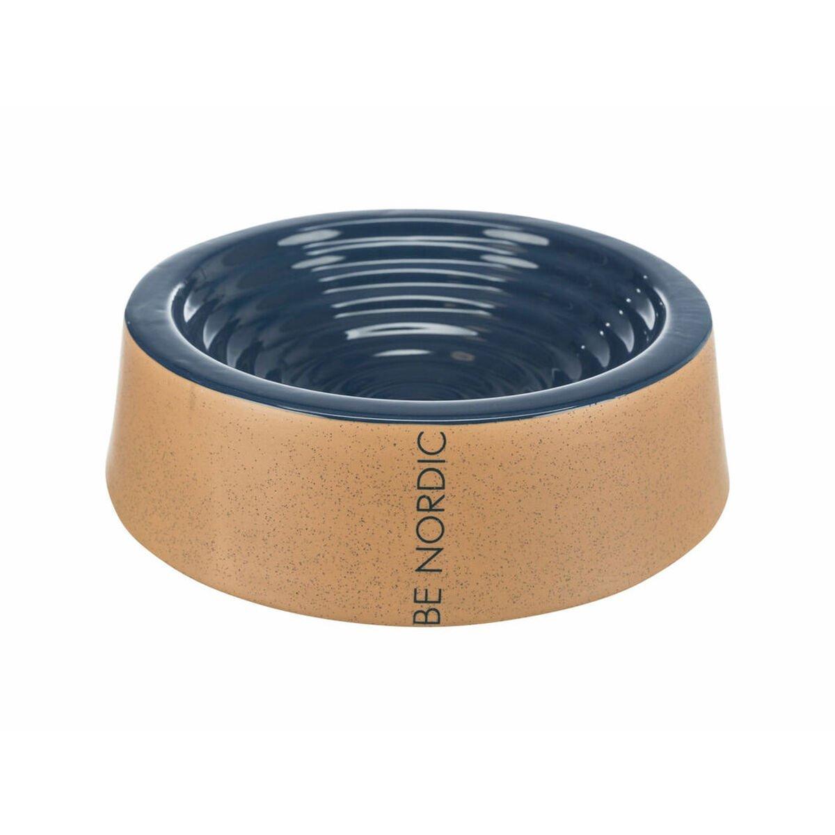 Comedero para Perro Trixie BE NORDIC Beige Azul oscuro Ø 25 cm 800 ml