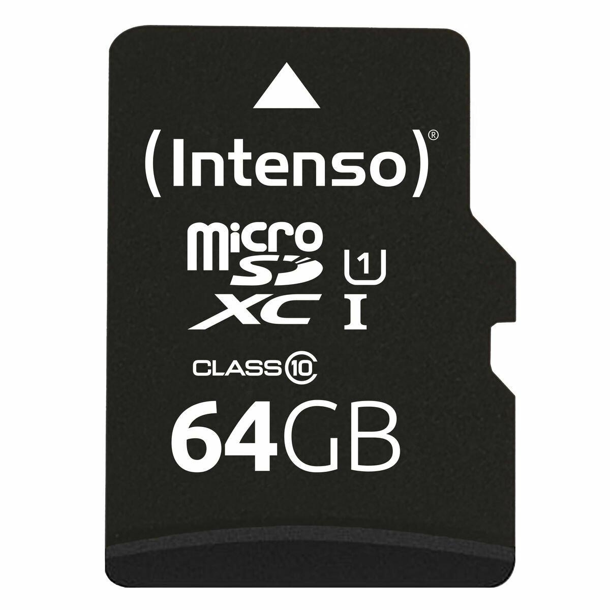 Tarjeta de Memoria Micro SD con Adaptador INTENSO 64 GB