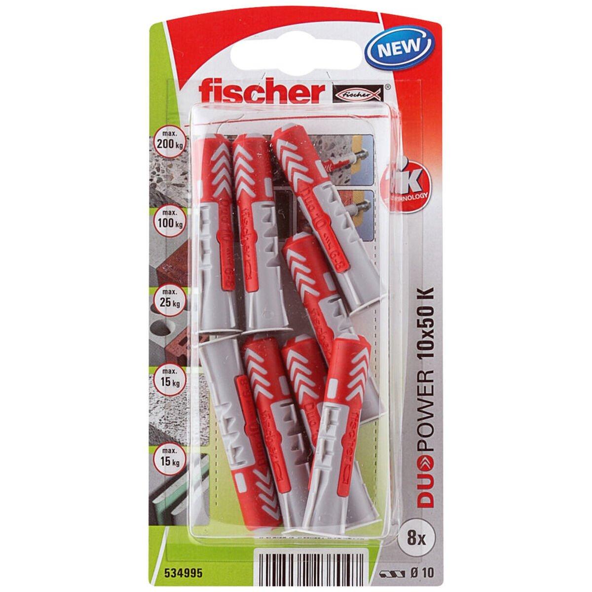 Tacos Fischer DuoPower 534995 Ø 10 x 50 mm Nailon (8 Unidades)