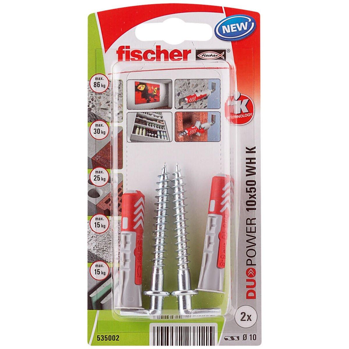 Alcayatas Fischer DuoPower 535002 Tacos 2 Unidades Ø 10 x 50 mm