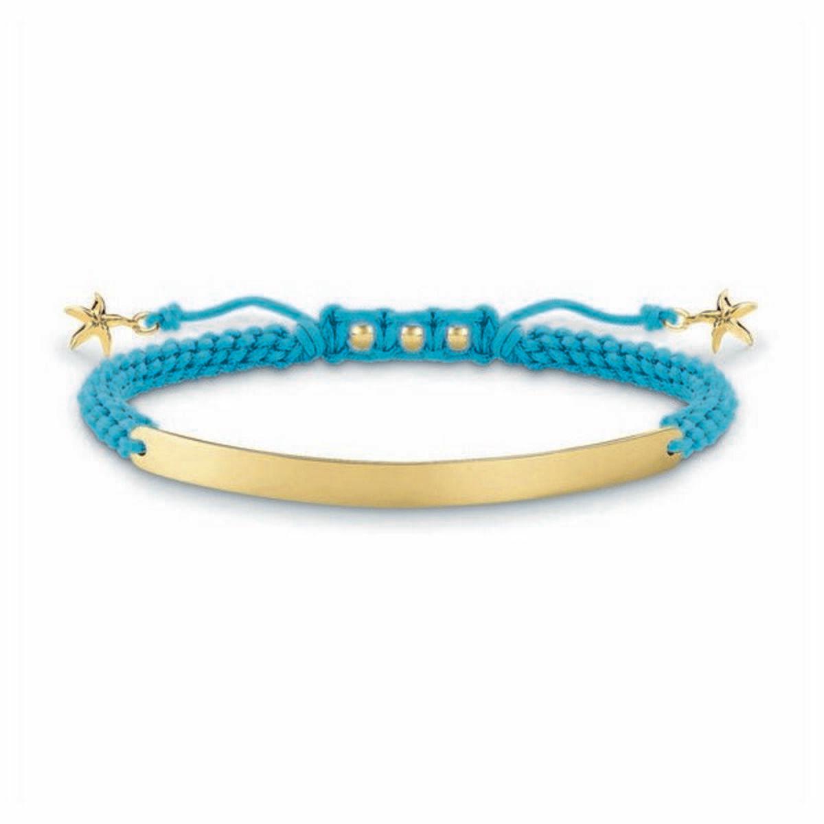 Pulsera Mujer Thomas Sabo LBA0060-848-1 Azul Plata Dorado