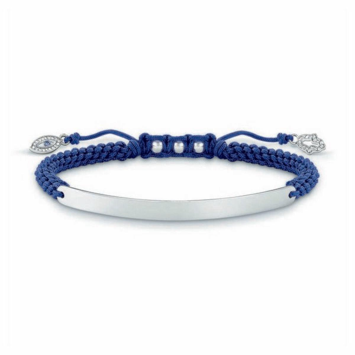 Pulsera Mujer Thomas Sabo LBA0066-897-1 16 - 19 cm Plateado Azul 21 cm