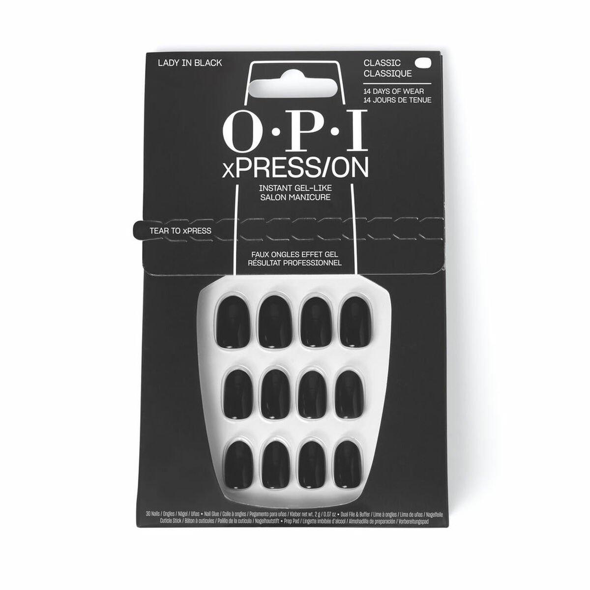 Uñas Postizas Opi #Lady in Black Lady In Black 30 piezas