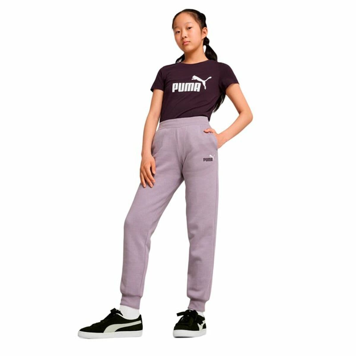 Pantalón de Chándal para Niños Puma Essentials Morado