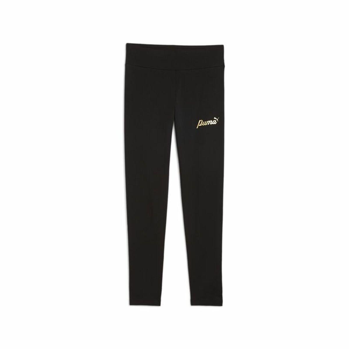 Mallas Deportivas para Niños Puma Essentials+ Script Metallic Negro