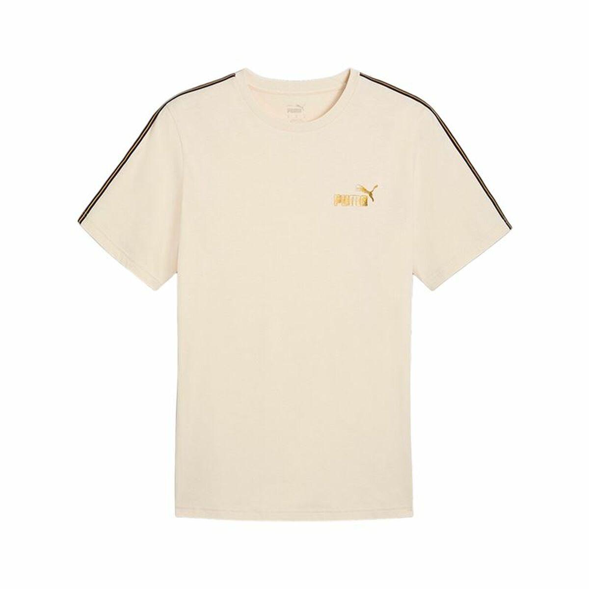 Camiseta de Manga Corta Hombre Puma Ess Tape Minimal Gold Beige