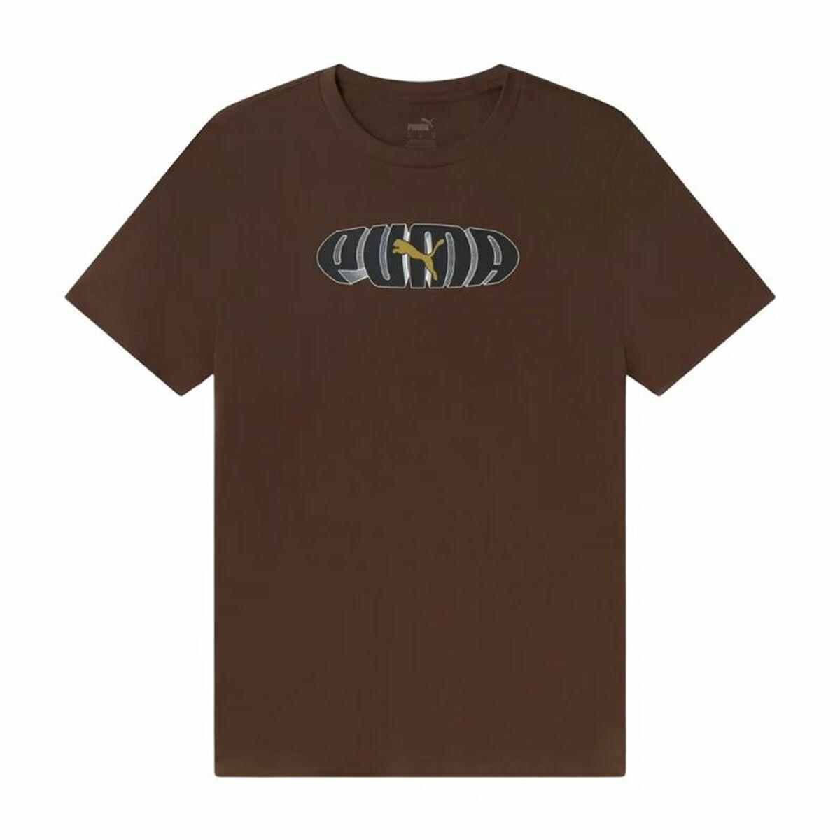 Camiseta de Manga Corta Hombre Puma Marrón