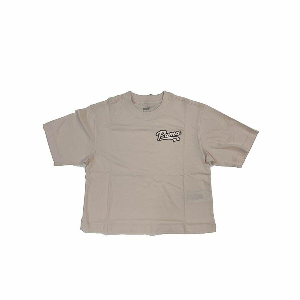 Camiseta de Manga Corta Mujer Puma Puma Script Beige