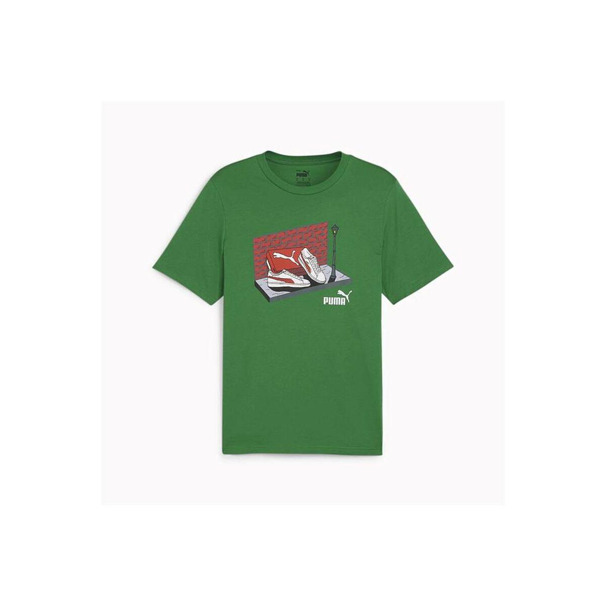 Camiseta Deportiva de Manga Corta Puma SNEAKER BOX TEE 680175 86 Verde