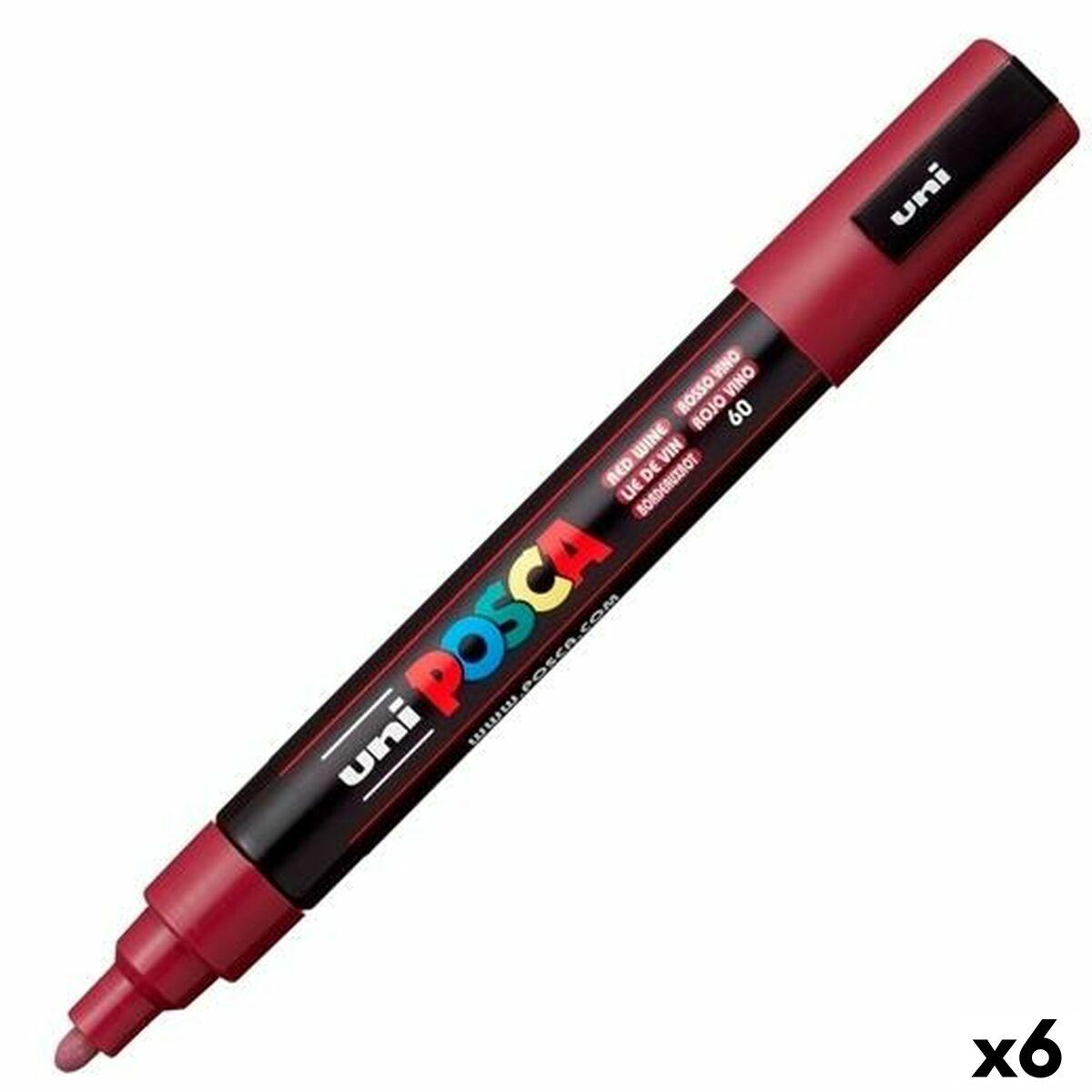 Marcador POSCA PC-3M Vino Tinto (6 Unidades)