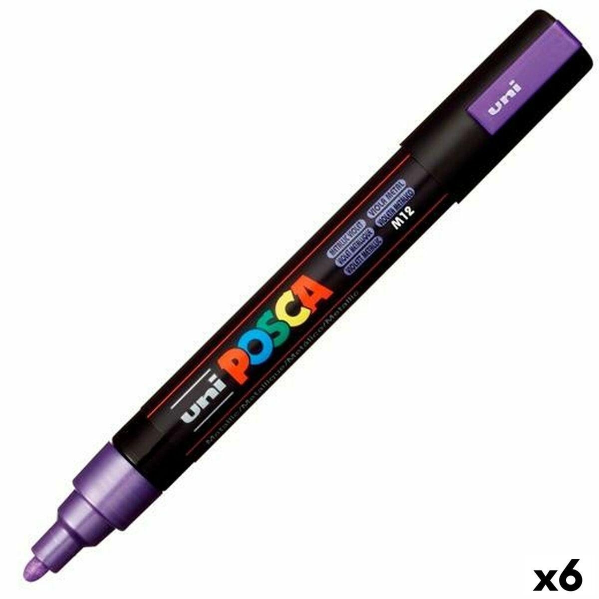 Marcador POSCA PC-5M Violeta (6 Unidades)