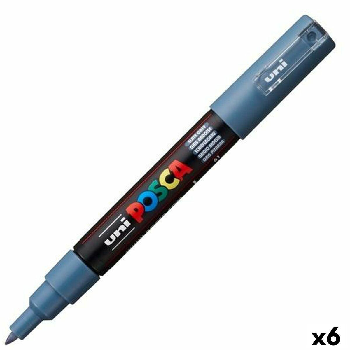 Marcador POSCA PC-1M Gris oscuro (6 Unidades)