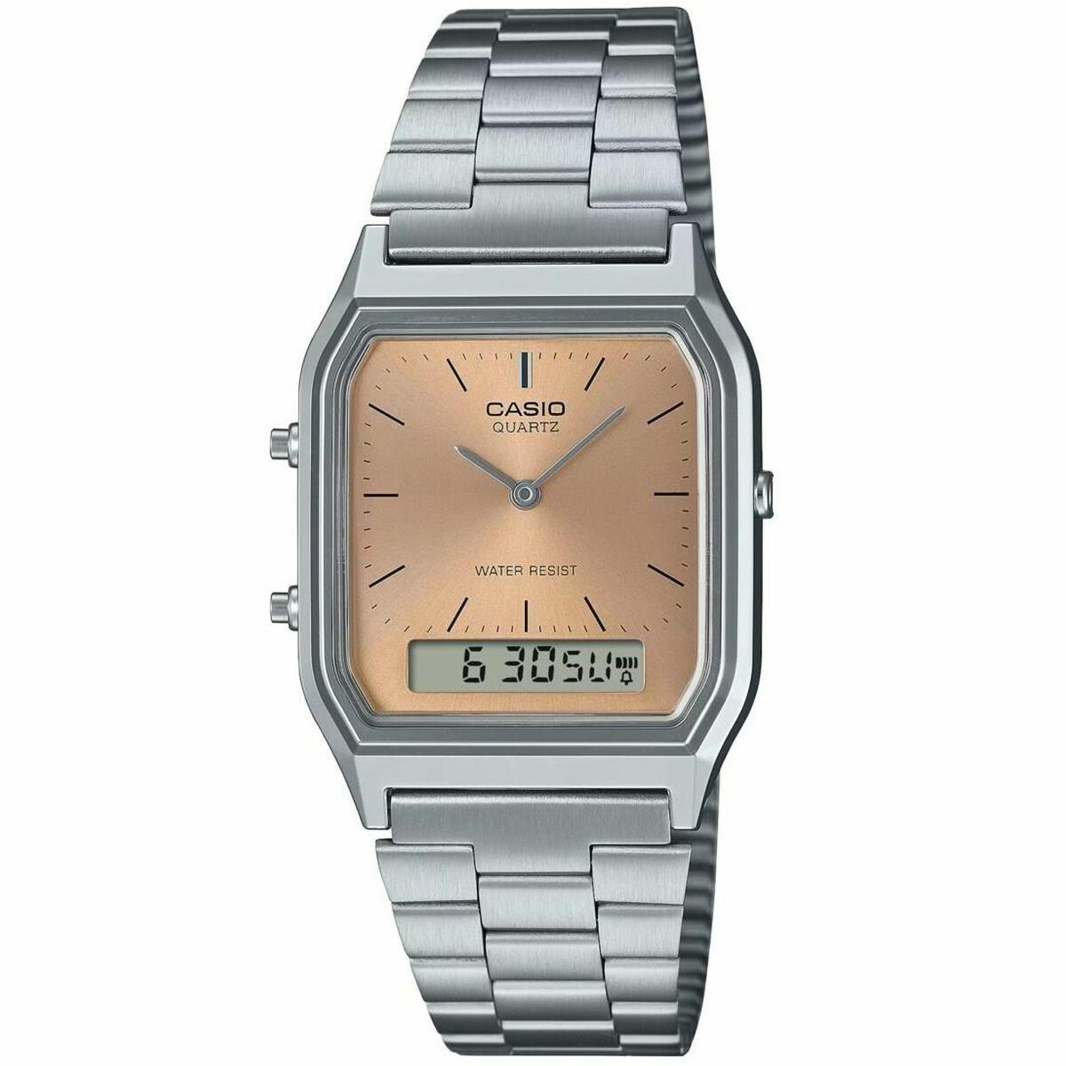 Reloj Unisex Casio EDGY COLLECTION SUNRAY DIAL - PINK COPPER Plateado