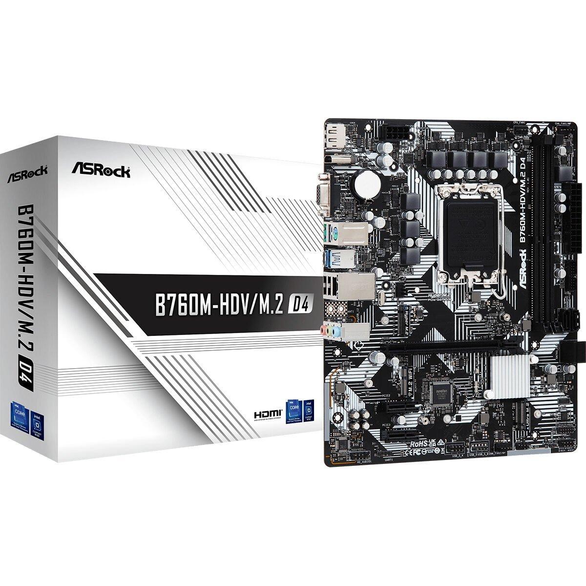 Placa Base ASRock B760M-HDV/M.2 D4 LGA 1700 Intel B760