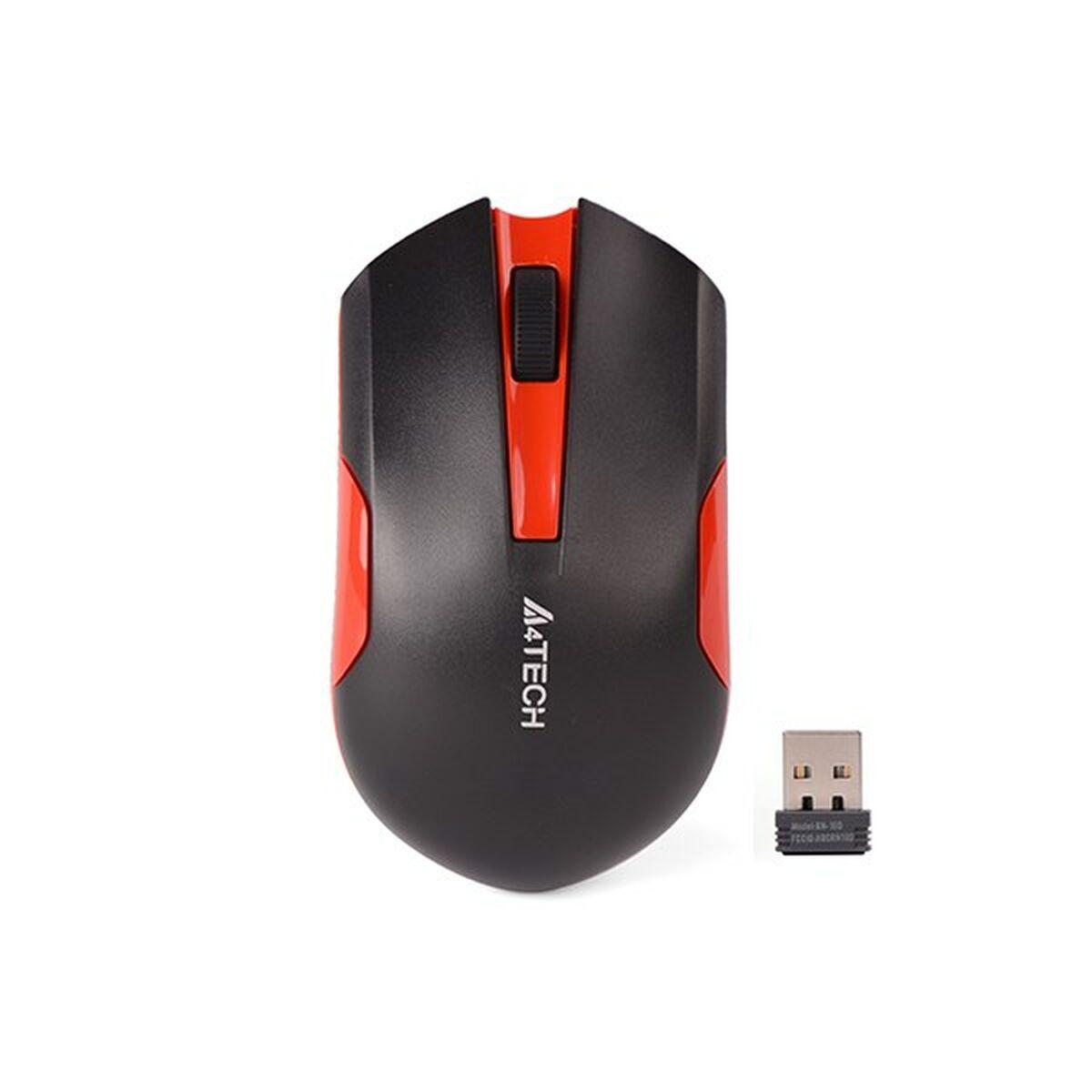 Ratón Inalámbrico A4 Tech G3-200N Negro/Rojo