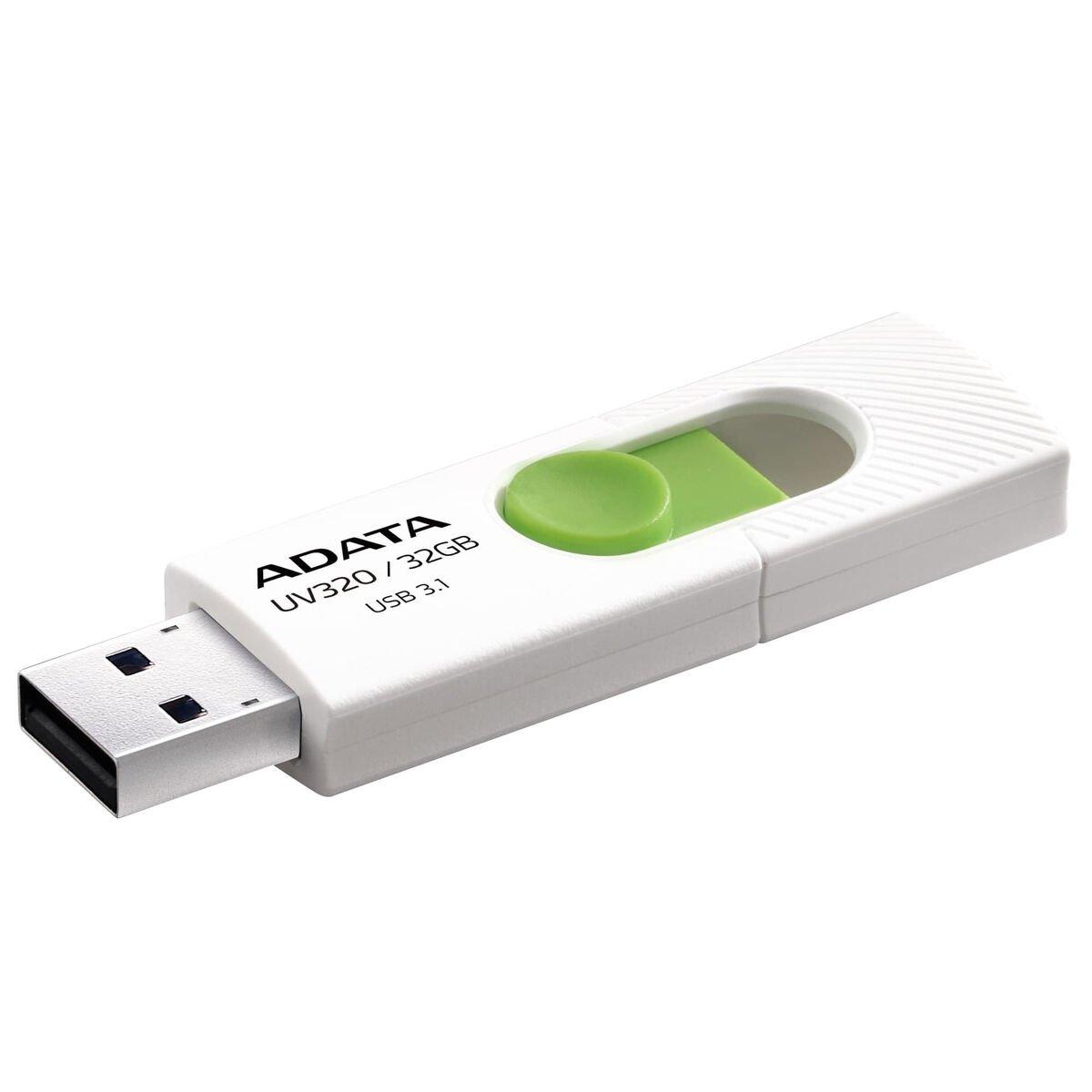 Memoria USB Adata UV320 32 GB Blanco/Verde