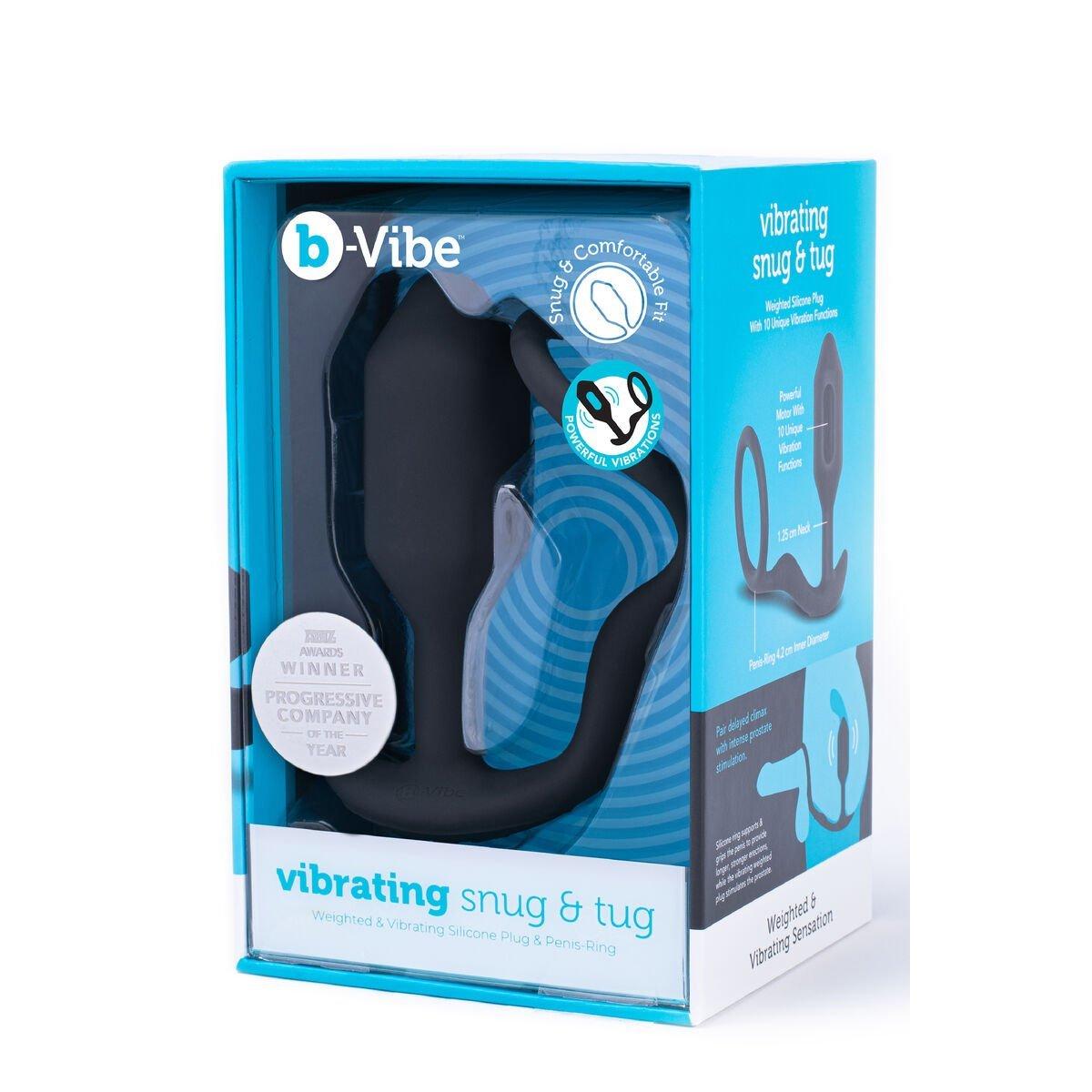 Plug Anal B-Vibe Vibrating Snug & Tug M Negro