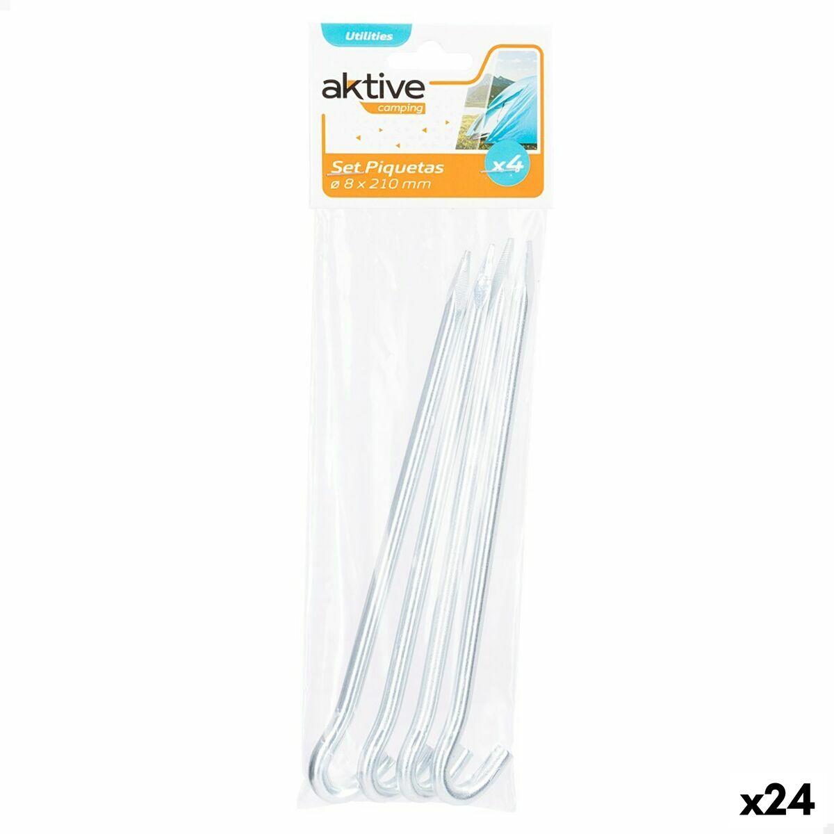 Piquetas para camping Aktive (24 Unidades)