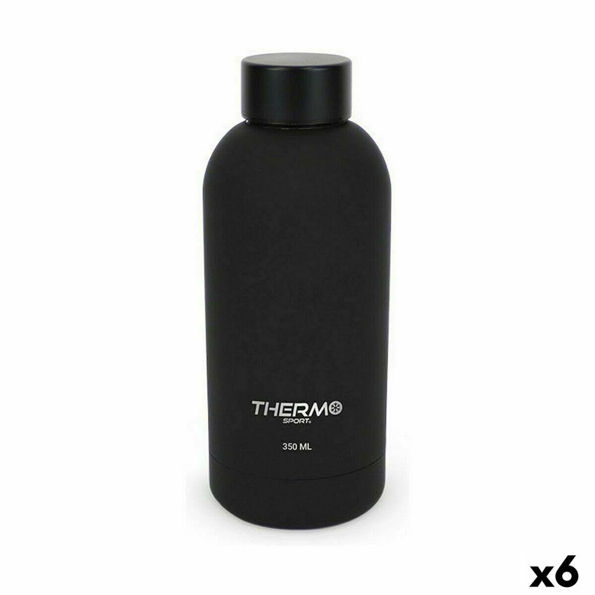 Botella Térmica ThermoSport Negro Soft Touch 6 Unidades