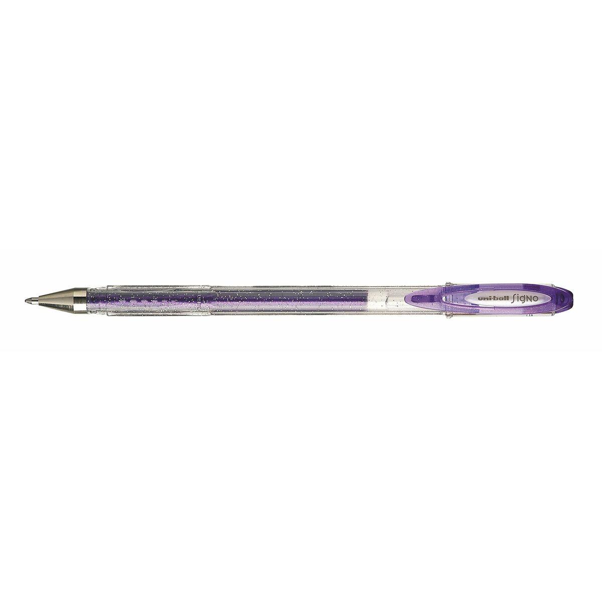 Boligrafo de tinta líquida Uni-Ball Sparkling UM-120SP Violeta 0,5 mm (12 Piezas)