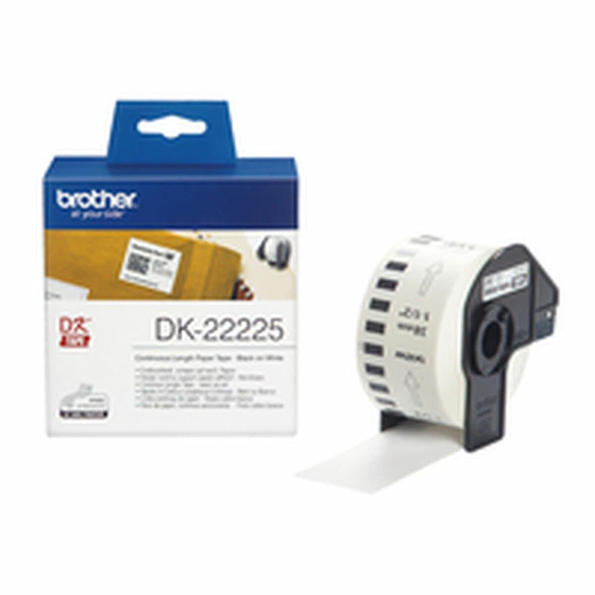 Rollo de Papel Contínuo Brother DK22225 Blanco 80 g/m²
