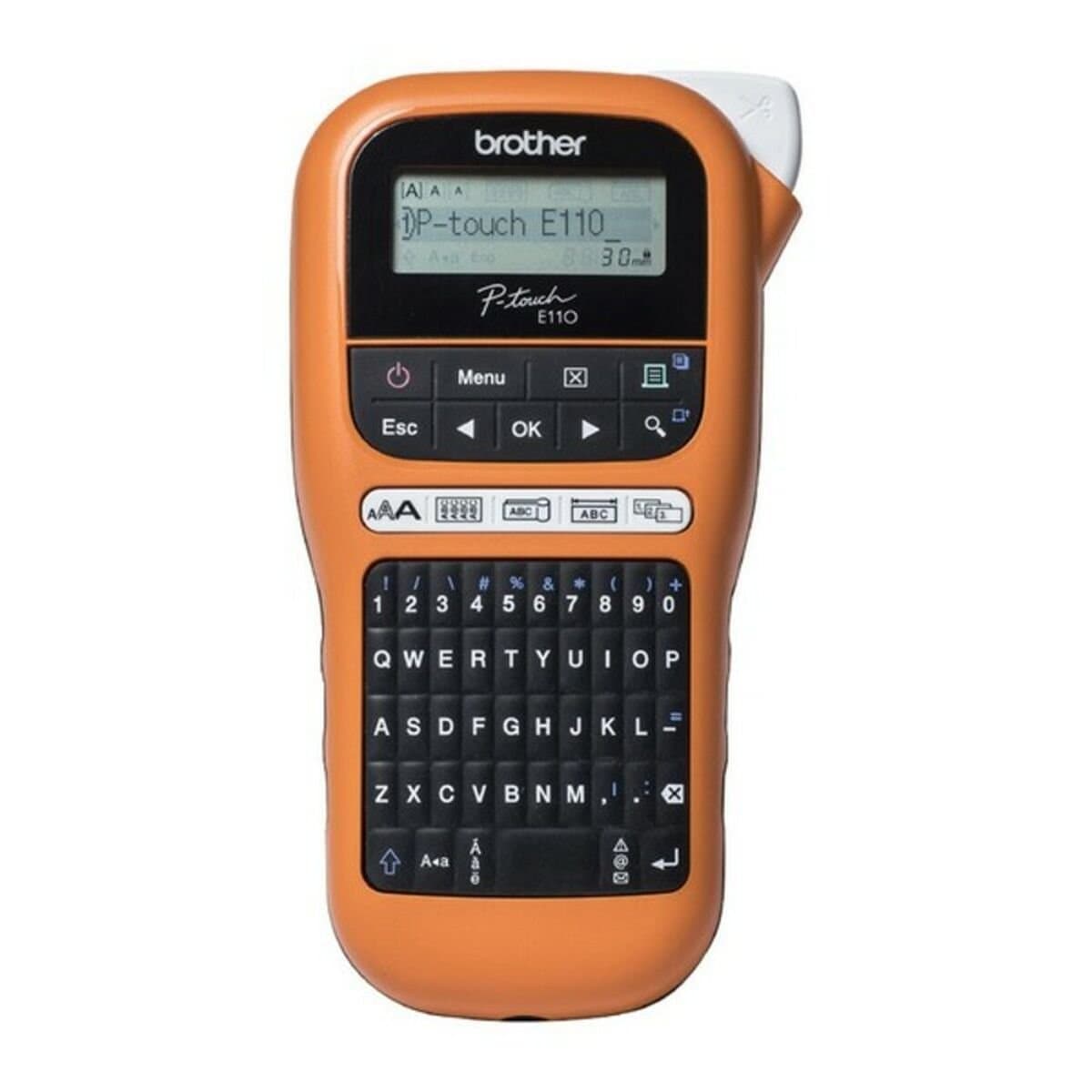 Rotuladora Eléctrica Portátil Brother PTE110VP LCD Naranja Negro/Naranja