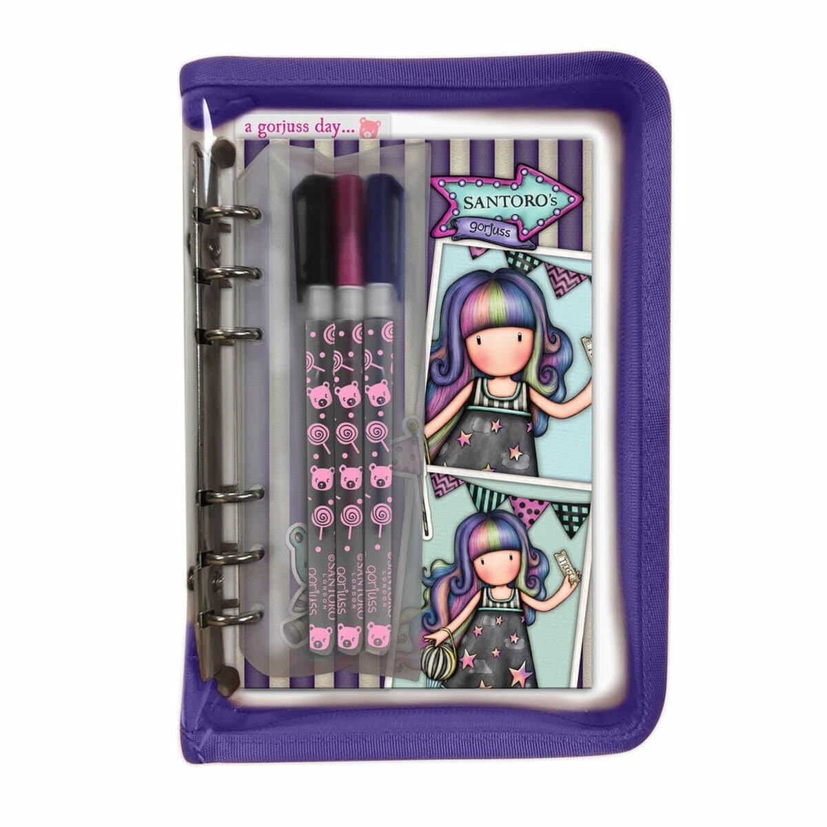 Set de Papelería Gorjuss Up and away 5 Piezas Morado