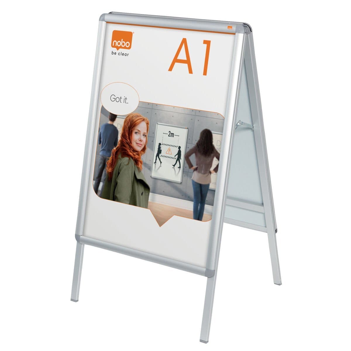 Tablón de Anuncios Nobo Plateado Aluminio Polipropileno