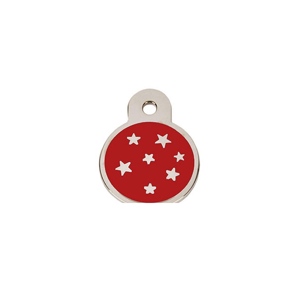 Placa identificativa para collar Imarc PetScribe Passion Rojo Plata