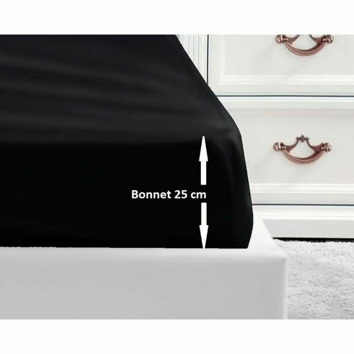 Sábana Bajera Ajustable Lovely Home Negro Cama doble 180 x 200 180 x 200 cm