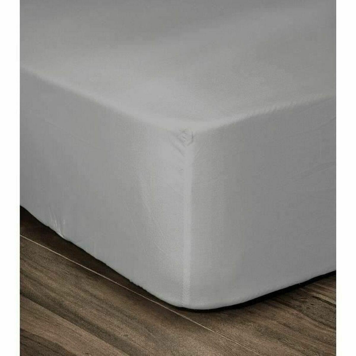 Sábana Bajera Ajustable Lovely Home Gris Gris claro Cama doble 180 x 200 cm