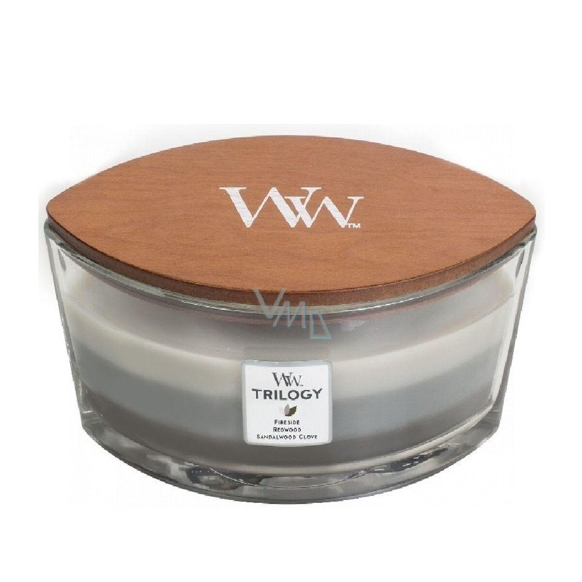 Vela Perfumada Woodwick Trilogy Ellipse Warm Woods
