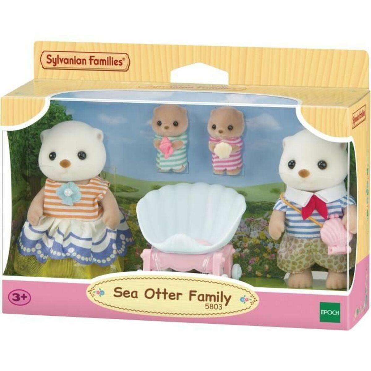 Figura Articulada Sylvanian Families La familia de las nutrias marinas Animales