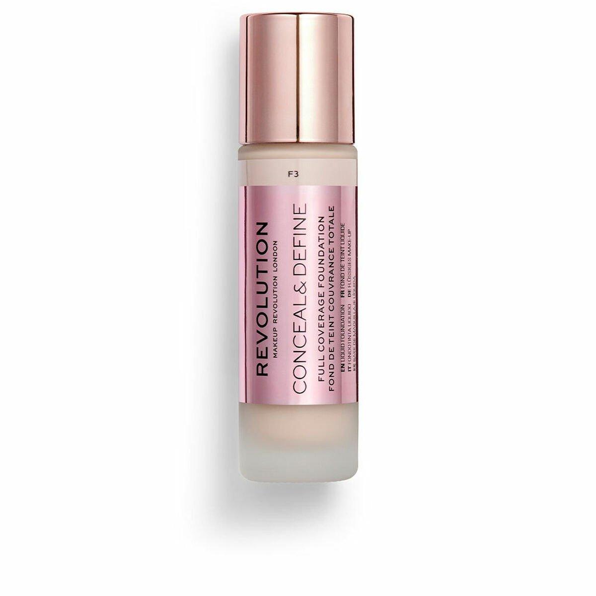 Base de Maquillaje Fluida Revolution Make Up Conceal Define F3 23 ml
