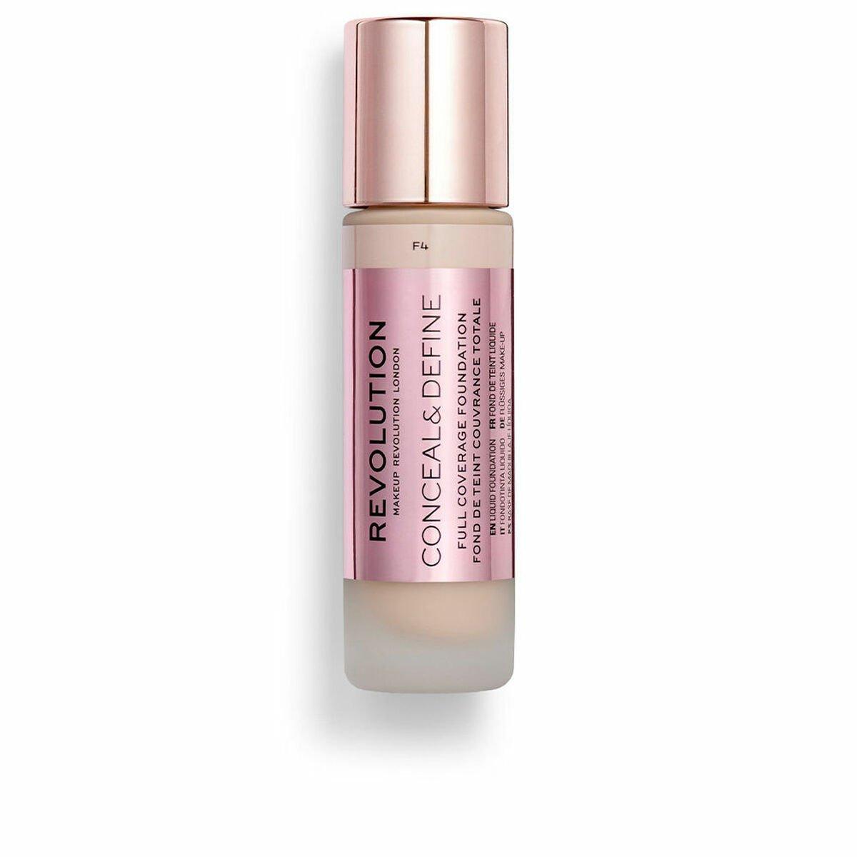 Base de Maquillaje Fluida Revolution Make Up Conceal Define F4 23 ml