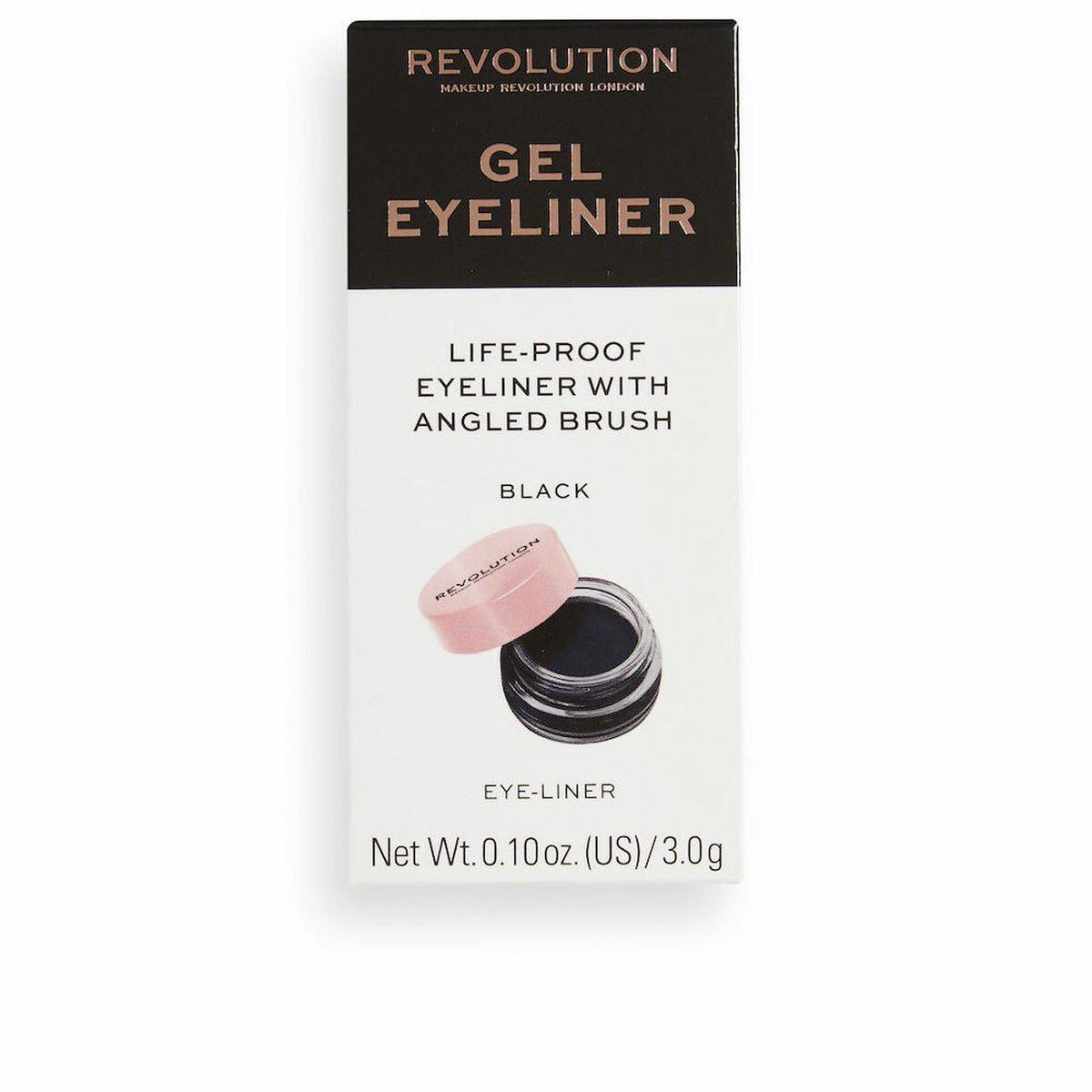Eyeliner Revolution Make Up Gel Eyeliner Negro 3 g Gel