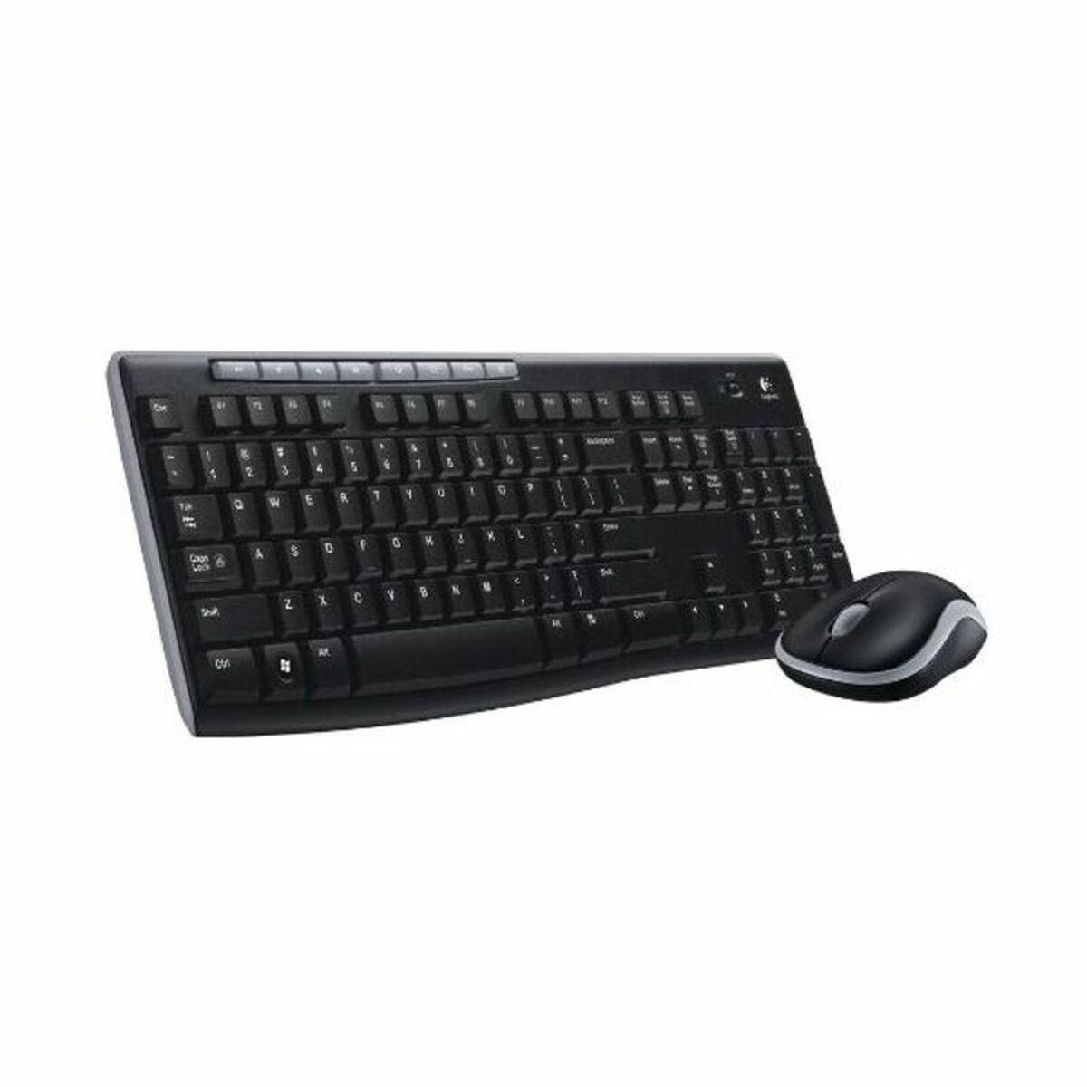 Teclado y Ratón Óptico Logitech MK270 Negro Español QWERTY