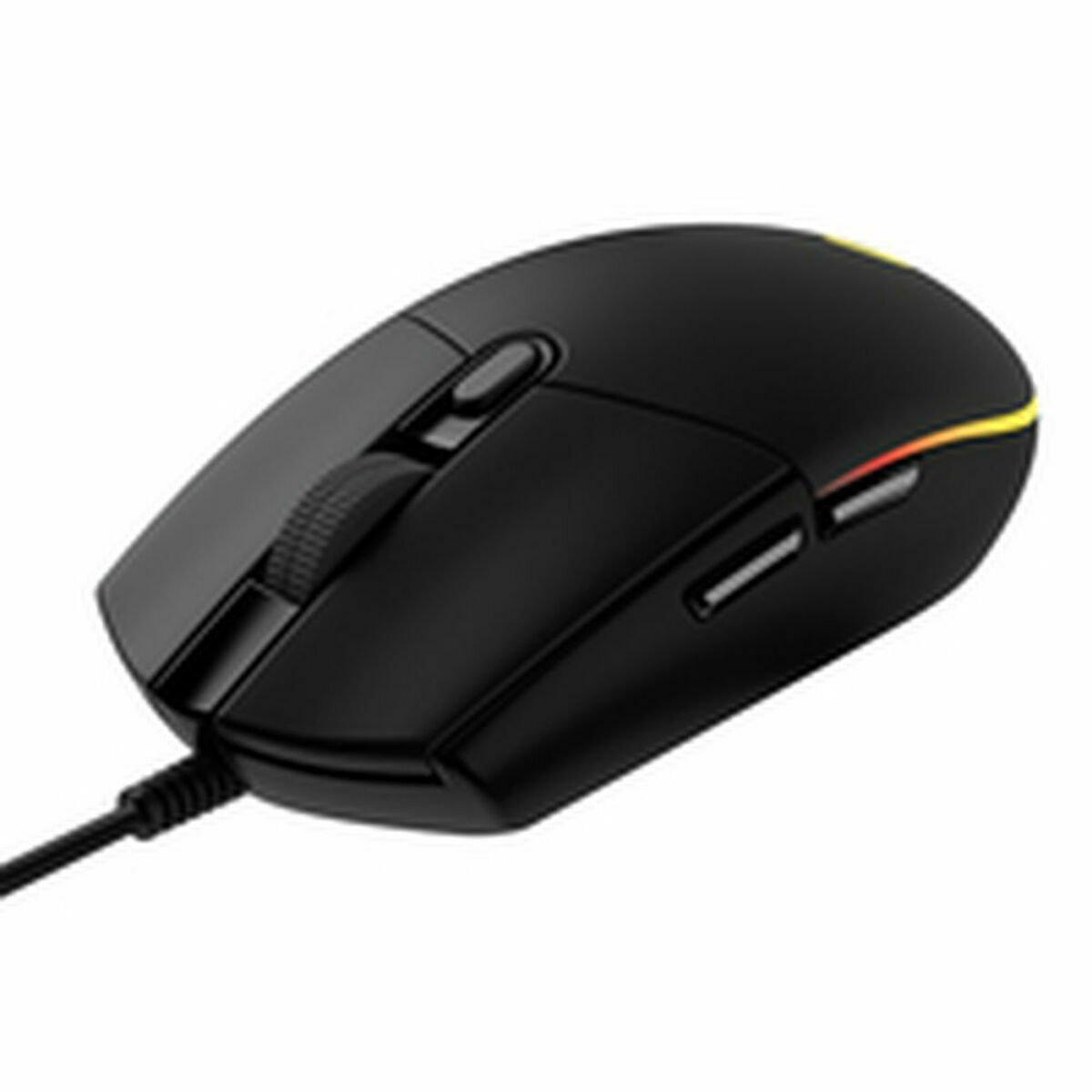Ratón Logitech G203 LIGHTSYNC Negro Verde 8000 dpi