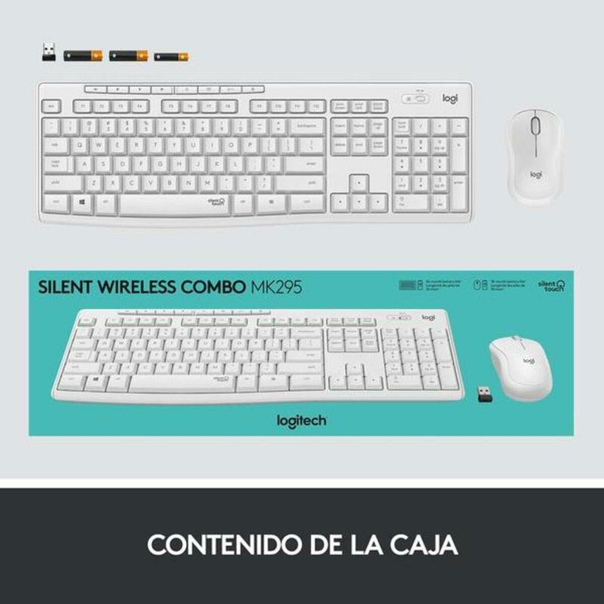 Teclado y Ratón Logitech MK295 Blanco Español QWERTY
