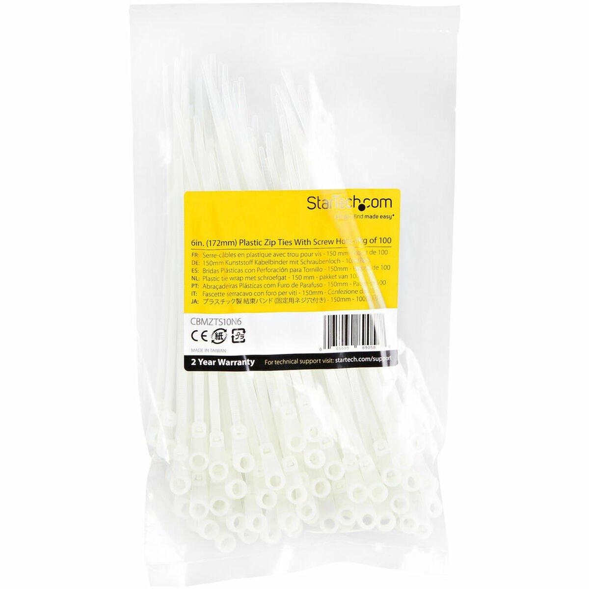 Bridas para cables Startech CBMZTS10N6 Blanco