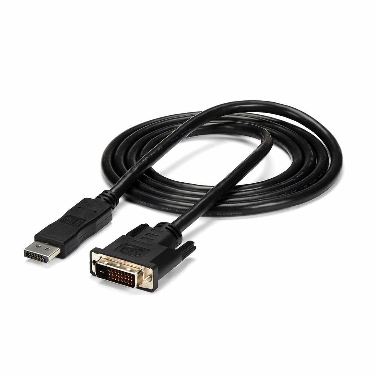 Adaptador DisplayPort a DVI Startech DP2DVIMM6 (1,8 m) Negro 1.8 m