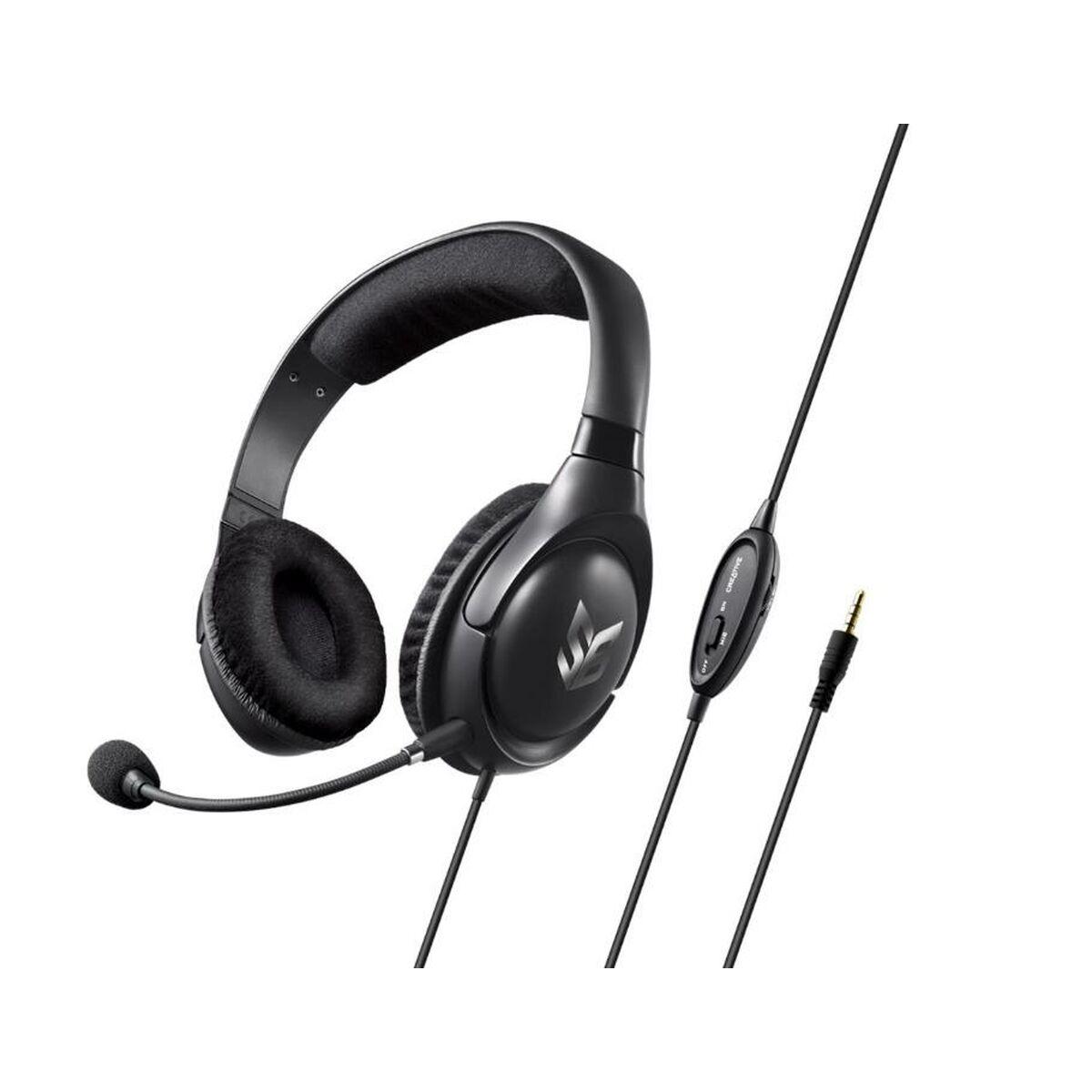 Auriculares con Micrófono Creative Technology 70GH032000001 Negro Gris