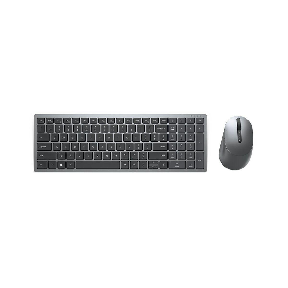 Teclado y Ratón Dell 580-AIWM Negro Gris Titanio Monocromo QWERTY Qwerty US